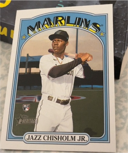 2021 Topps Heritage #665 Jazz Chisholm Jr. — front