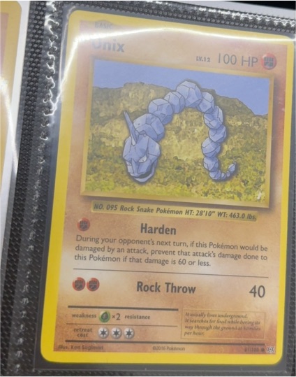 2016 Pokémon XY Evolutions #61 Onix — front