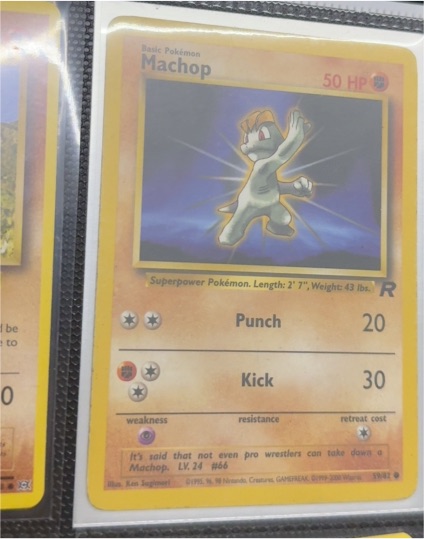 1999 Pokémon Team Rocket #59 Machop — front