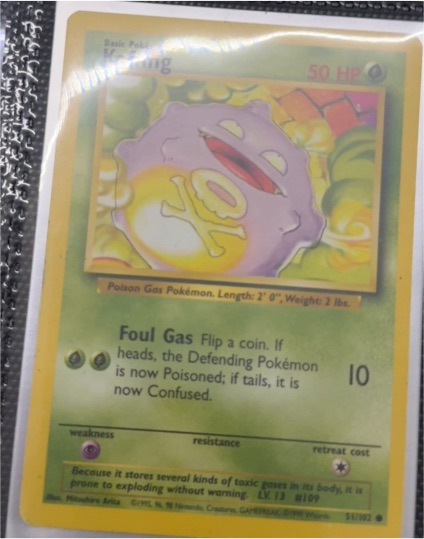 1999 Pokémon Base Set #51 Koffing — front