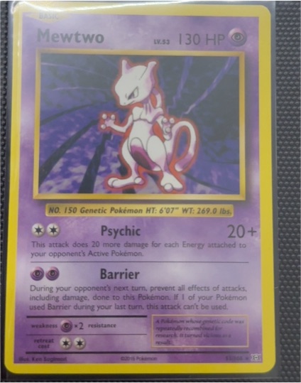 2016 Pokémon XY Evolutions #51 Mewtwo — front