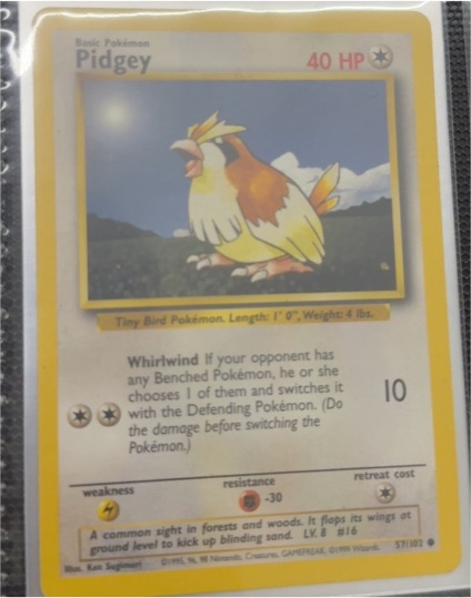 1999 Pokémon Base Set #57 Pidgey — front