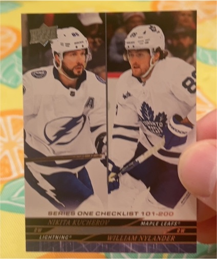 2024-25 Upper Deck Series 1 #200 Nikita Kucherov / William Nylander Checklist — front