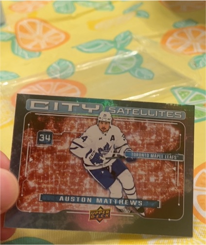 2024-25 Upper Deck Series 1 City Satellites #CS-20 Auston Matthews — front