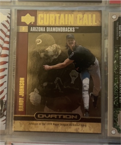 2000 Upper Deck Ovation #CC10 Randy Johnson Curtain Call — front