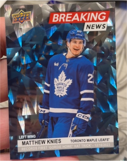 2024-25 Upper Deck Breaking News #BN-34 Matthew Knies — front