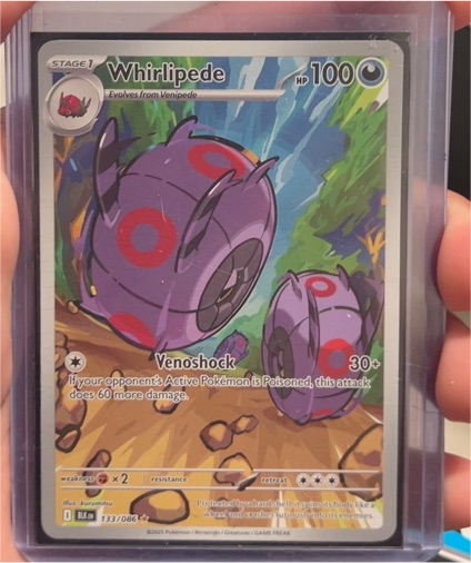 2023 Pokémon SV Black Bolt #133/086 Whirlipede Illustration Rare — front