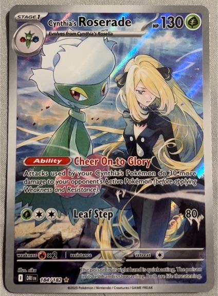 2025 Pokémon Destined Rivals #184 Cynthia's Roserade — front
