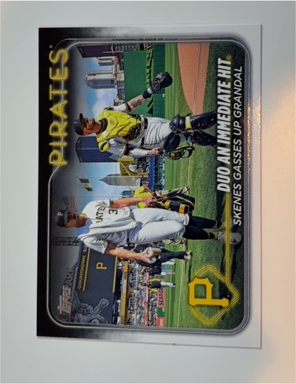 2024 Topps Update Series #US160 Duo An Immediate Hit Paul Skenes & Yasmani Grandal — front