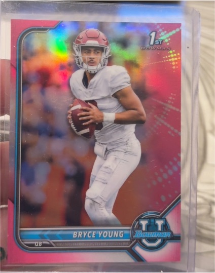 2022 Bowman U #4 Bryce Young Pink Chrome 1st Bowman Rookie Card — front