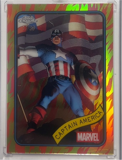 2025 Topps Chrome Marvel #185 Captain America — front