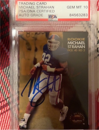 1993 SkyBox Premium #144 Michael Strahan Rookie Card — front