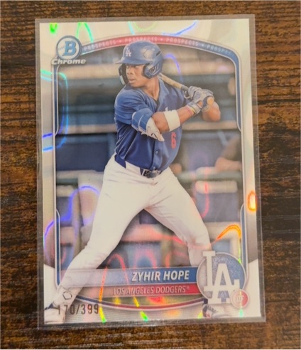2025 Bowman Chrome #BCP-2 Zyhir Hope — front