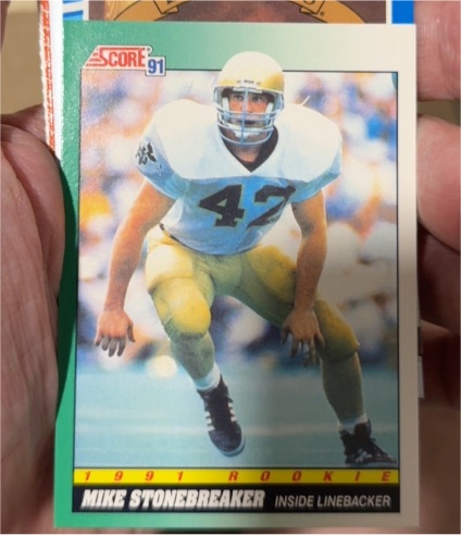 1991 Score #319 Mike Stonebreaker — front