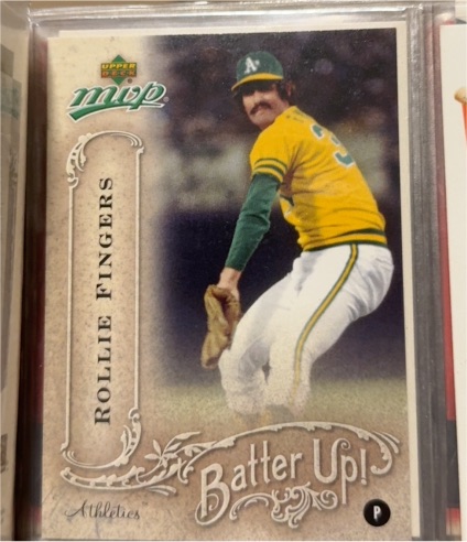 2005 Upper Deck MVP Batter Up! #BU-36 Rollie Fingers — front
