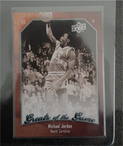 2010 Upper Deck Greats of the Game #6 Michael Jordan North Carolina — front