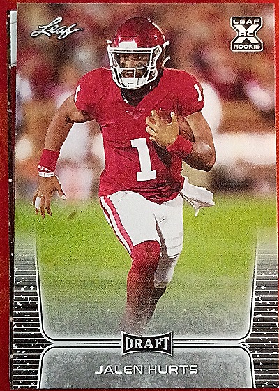 2020 Leaf Draft #15 Jalen Hurts — front