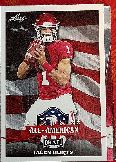 2020 Leaf Draft All-American #75 Jalen Hurts — front