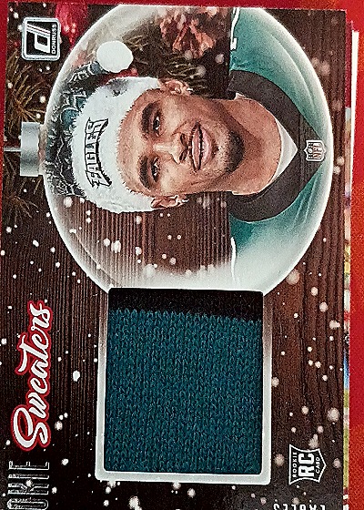 2020 Panini Donruss Rookie Holiday Sweaters #SW-JH Jalen Hurts — front