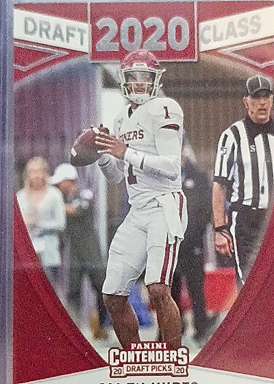 2020 Panini Contenders Draft Picks Draft Class #15 Jalen Hurts — front