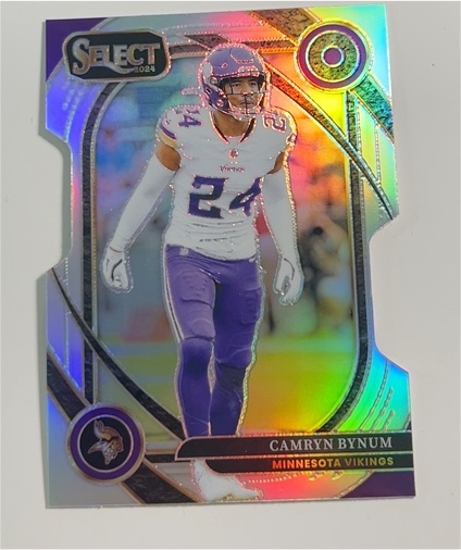 2024 Panini Select Camryn Bynum Silver Club Level Die Cut Prizm Minnesota Vikings — front
