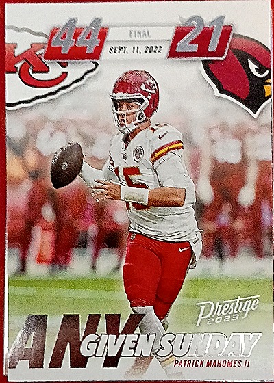 2023 Panini Prestige #AGS-1 Patrick Mahomes II Any Given Sunday — front