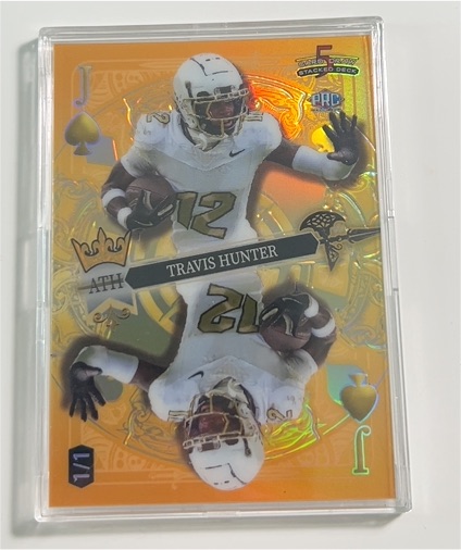 2024 Wild Card 5 Card Draw Stacked Deck Travis Hunter — front