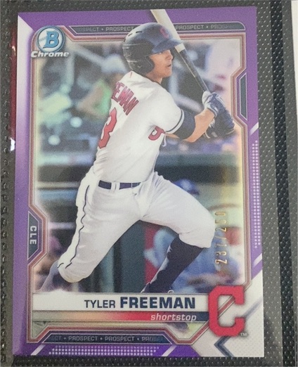 2021 Bowman Chrome #BCP-182 Tyler Freeman — front