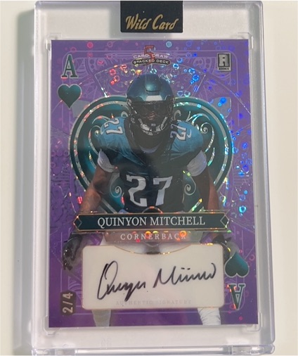 2024 Wild Card 5 Card Draw Stacked Deck #A Quinyon Mitchell — front