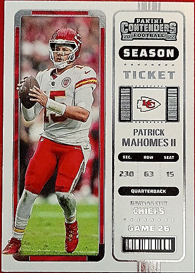 2022 Panini Contenders Season Ticket #58 Patrick Mahomes II — front