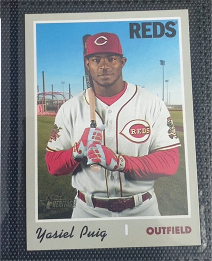 2019 Topps Heritage #541 Yasiel Puig — front