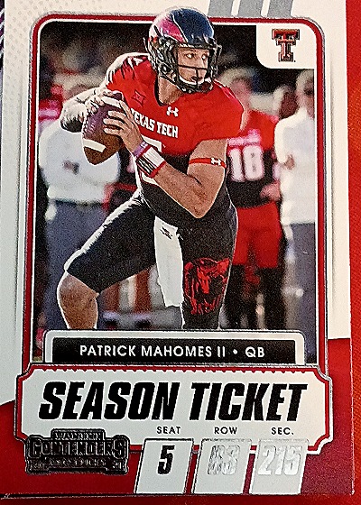 2021 Panini Contenders Draft Picks #1 Patrick Mahomes II — front