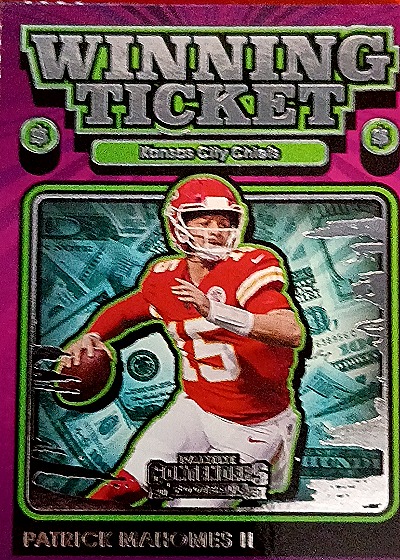 2021 Panini Contenders Winning Ticket #WT-PMA Patrick Mahomes II — front