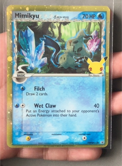 2021 Pokémon TCG SWSH136 Mimikyu (Delta Species) Black Star Promo — front