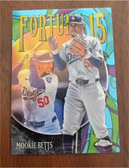 2025 Topps Chrome #F15-5 Mookie Betts Fortune 15 Insert — front
