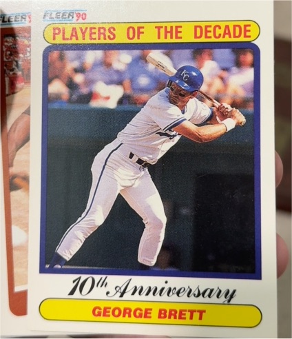 1990 Fleer #621 George Brett Players of the Decade 10th Anniversary — front