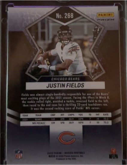 2022 Panini Mosaic #268 Justin Fields — front