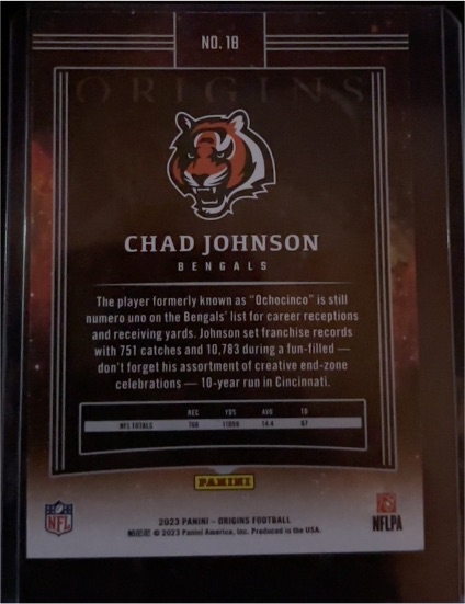 2023 Panini Origins #18 Chad Johnson — front