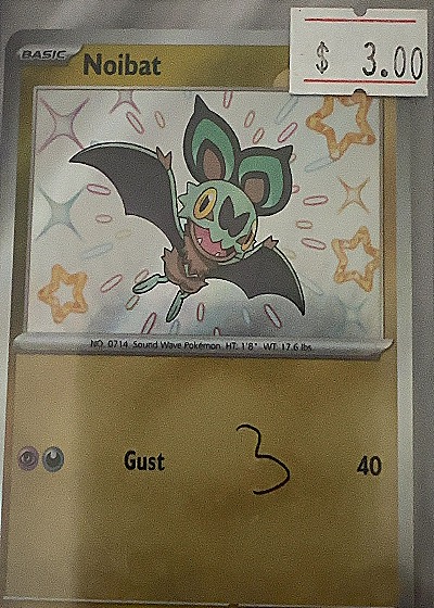 2024 Pokémon Scarlet & Violet Paldean Fates #194 Noibat — front