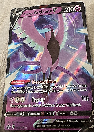2021 Pokémon TCG Chilling Reign #058 Galarian Articuno V — front