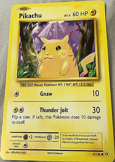 2016 Pokémon XY Evolutions #35 Pikachu — front