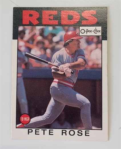 1986 O-Pee-Chee #1 Pete Rose — front