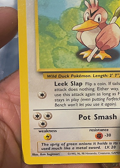 1999 Pokémon Base Set #27 Farfetch'd — front
