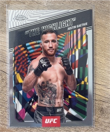 2025 Topps Chrome UFC #AKA-3 Justin Gaethje — front