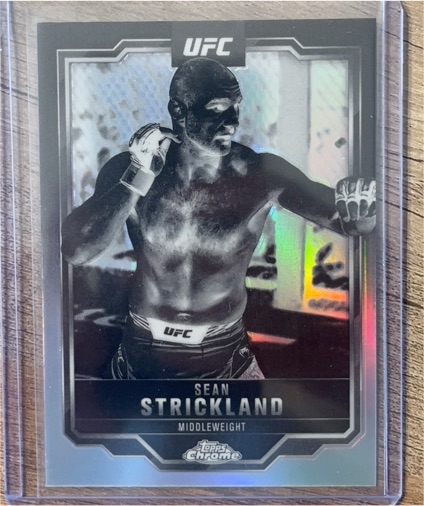 2025 Topps Chrome UFC #74 Sean Strickland Negative Refractor — front