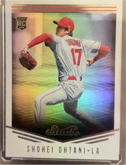 2018 Panini Chronicles Studio #3 Shohei Ohtani Rookie Card — front