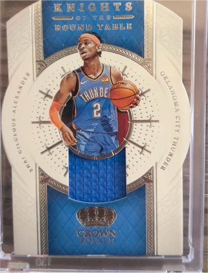 2021-22 Panini Crown Royale #KR-SGA Shai Gilgeous-Alexander Knights of the Round Table Jersey Patch — front