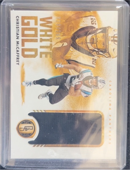 2020 Panini White Gold Christian McCaffrey — front