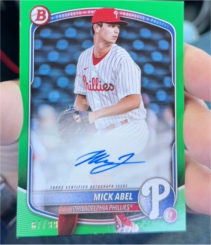 2025 Bowman Chrome #BMA-MA Mick Abel — front
