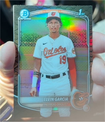 2025 Bowman Chrome #BCP-124 Elvin Garcia — front